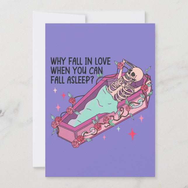 Why Fall In Love Funny Anti Valentine Holiday Card (Front)