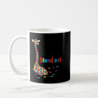 why fit in when you were born to stand out giraffe coffee mug
