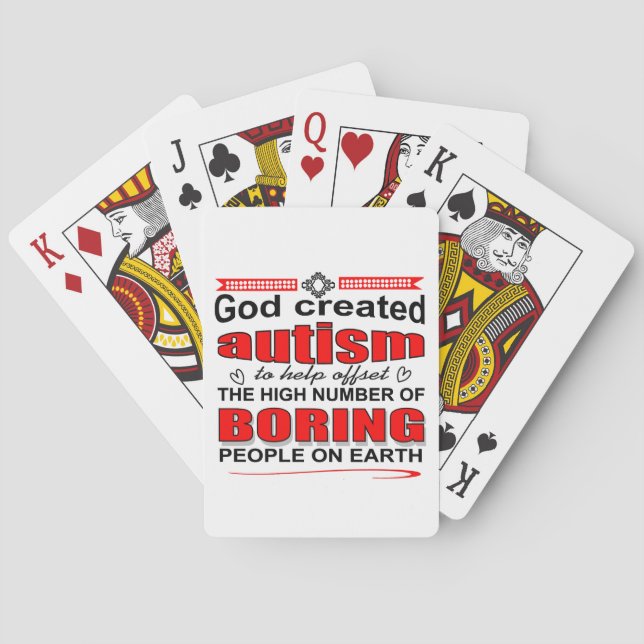 Why God created autism Poker Cards (Back)