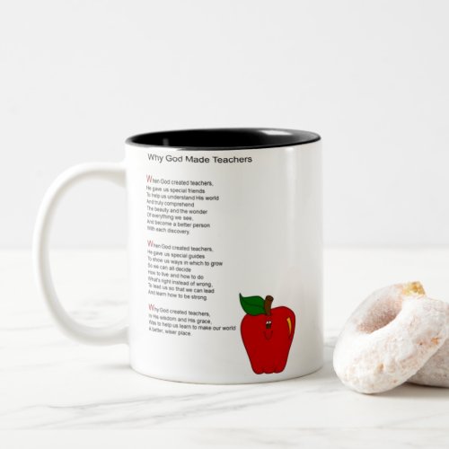 WHY GOD MADE TEACHERS Two_Tone COFFEE MUG