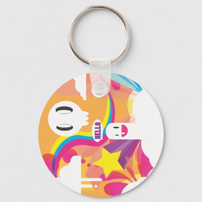 Why hello there! keychain (Front)