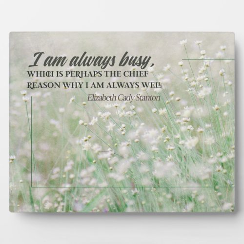 Why I Am Always Well Plaque