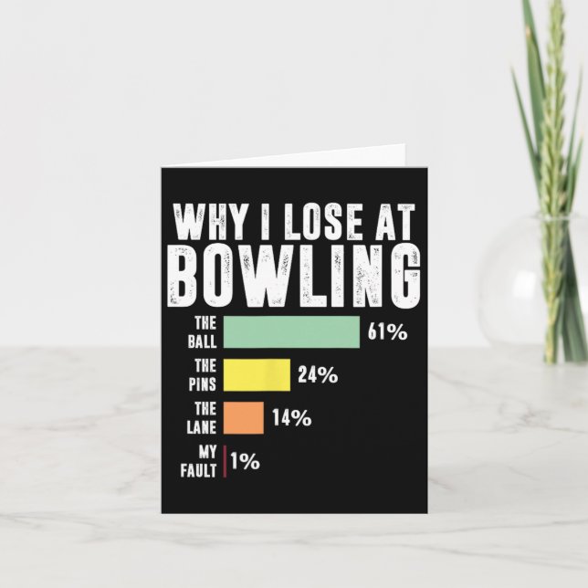Why I Lose At Bowling  Card (Front)