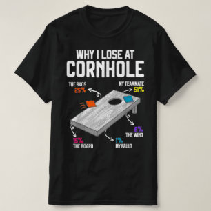Why I Lose at Cornhole Humor Toss Like a Boss T-Shirt