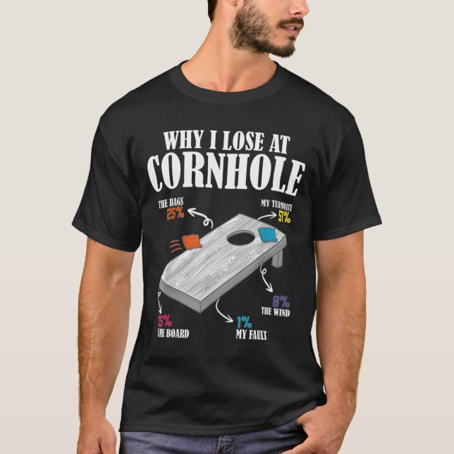Why I Lose At Cornhole T-Shirt (Front)