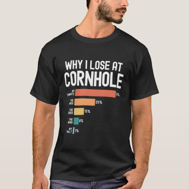 Why I Lose At Cornhole T-Shirt (Front)