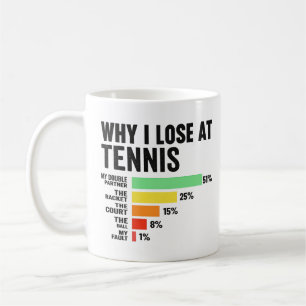 Why I Lose at Tennis Funny Tennis for Players Coffee Mug