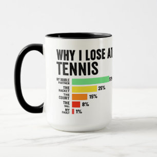 Why I Lose at Tennis Funny Tennis for Players Mug