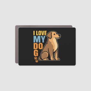 Why I Love My Dog � Heartwarming Design Celebrati Car Magnet