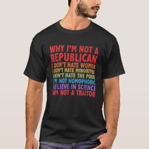 Why I m Not A Republican I Don t Hate Women Minori T-Shirt