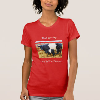Why I'm a Beltie Farmer Belted Galloway Cow Calf T-Shirt