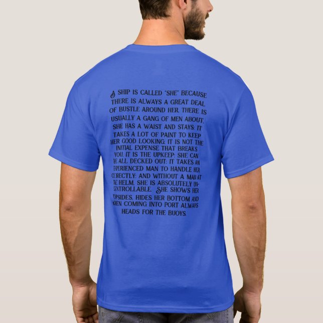 Why is a ship called She?   T-Shirt (Back)