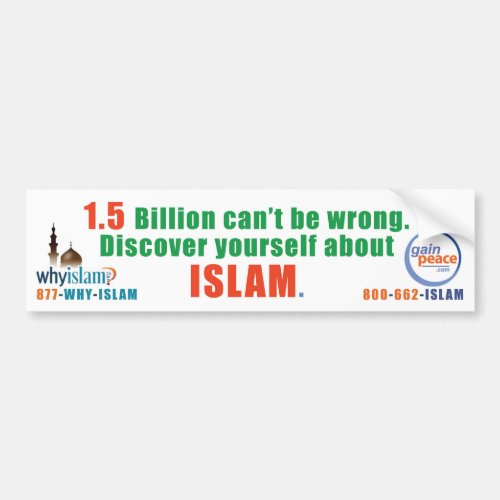 why_islam_bumper bumper sticker
