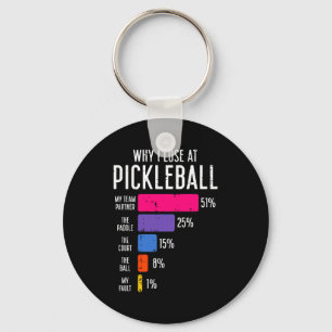 Why lose at pickleball funny pickle ball women men keychain