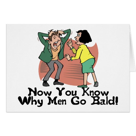 Why Men Go Bald Cards (Front Horizontal)