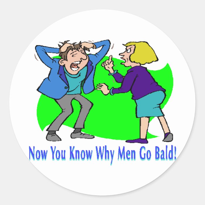 Why Men Go Bald Stickers