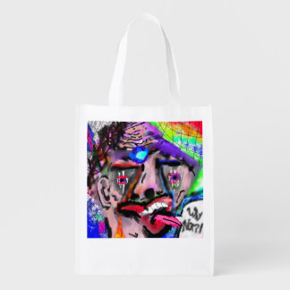 "WHY NOT?!" by thaddeus & crimson, Adam Moyer Grocery Bag