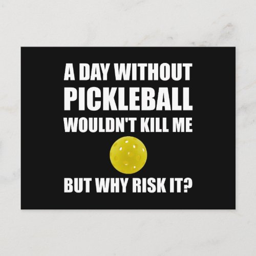 Why Risk It Pickleball Postcard