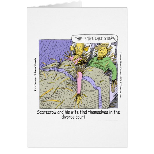 Why Scarecrows Divorce Funny Cards (Front)