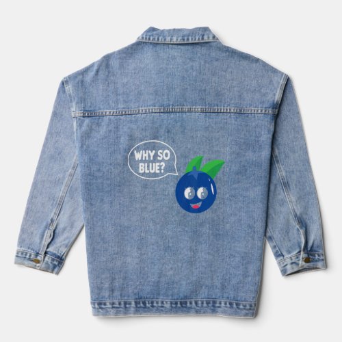 Why So Blue Blueberry And Cherry   Blueberry    Denim Jacket