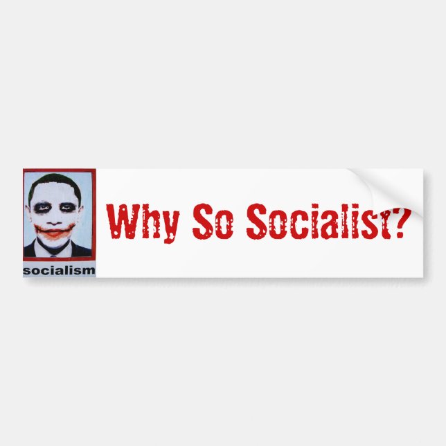 Why So Socialist? Bumper Sticker (Front)