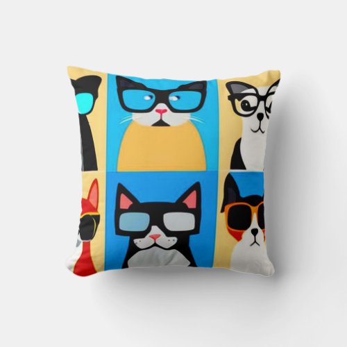 Why stare at me  throw pillow