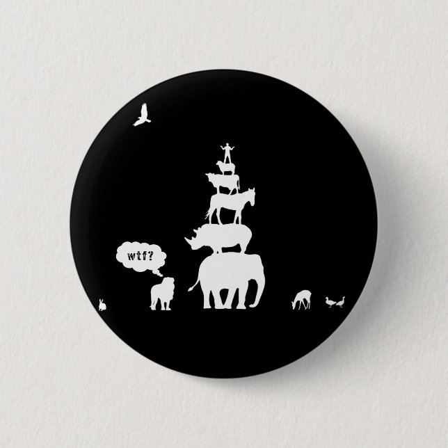 Why Take Freedom? Animal Stack. Pinback Button (Front)