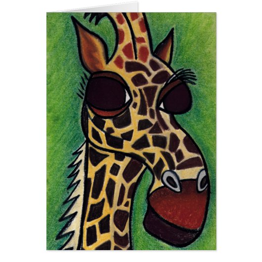 Why the Long Neck? by Robyn Feeley Cards (Front)