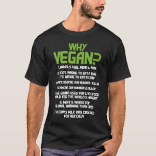 Why Vegan Vegetarian Veganism Plant Based Diet T-Shirt