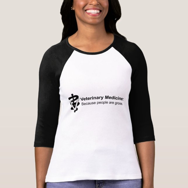 Why Veterinary Medicine? 3/4 Sleeve Womens T-Shirt (Front)