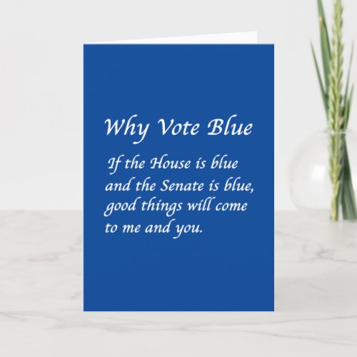 Why Vote Blue in 2022 Card
