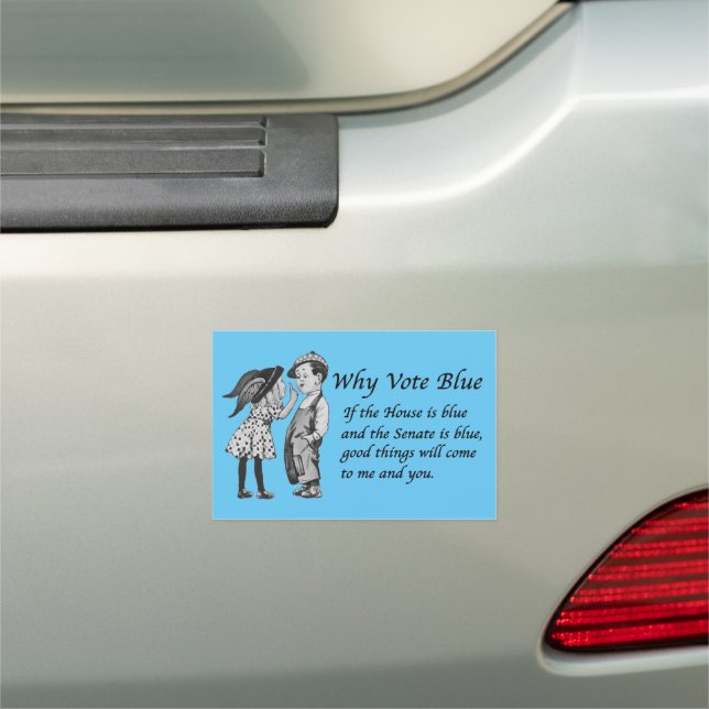 Why Vote Blue in 2026 Car Magnet (In Situ)