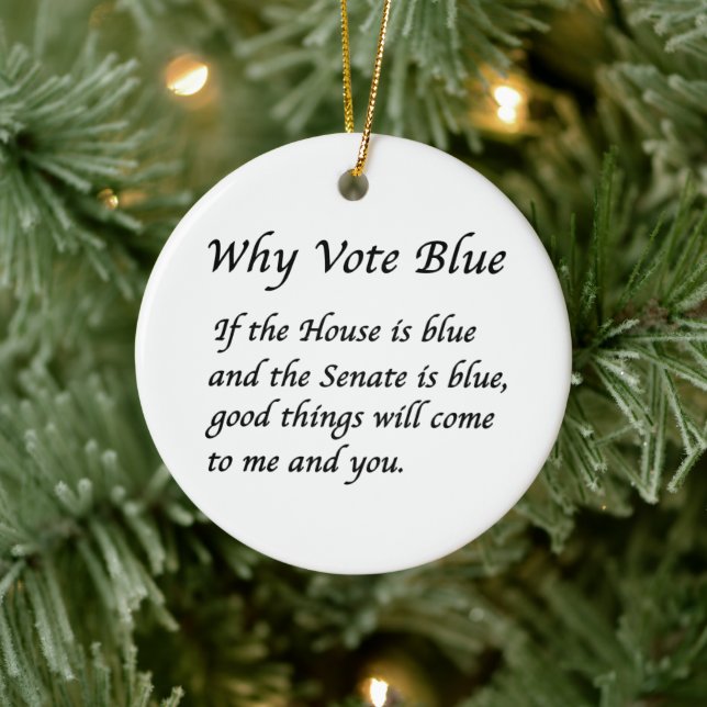Why Vote Blue in 2026 Ceramic Ornament (Tree)