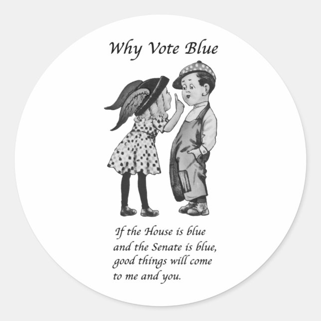 Why Vote Blue in 2026 Classic Round Sticker (Front)