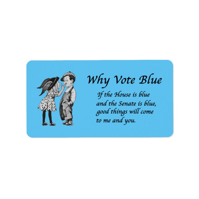 Why Vote Blue in 2026 Label (Front)