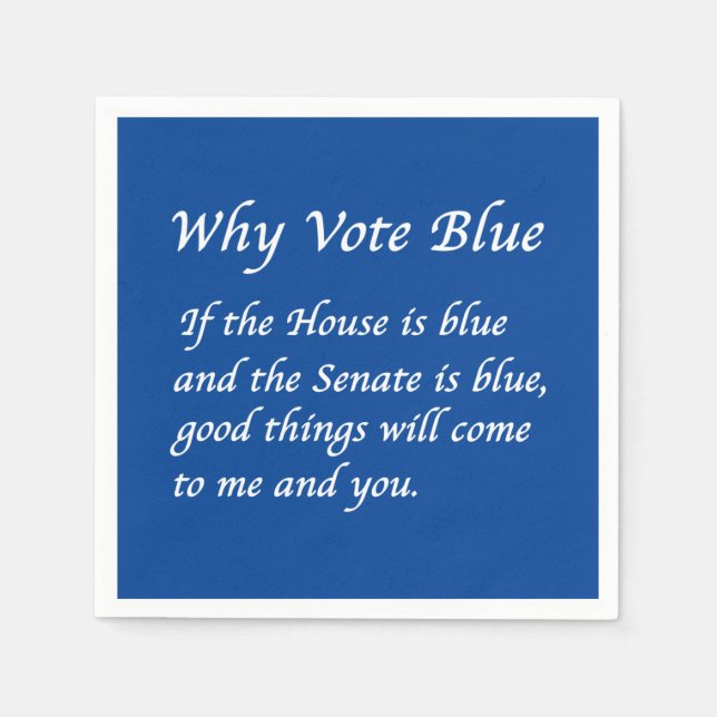 Why Vote Blue in 2026 Napkins (Front)