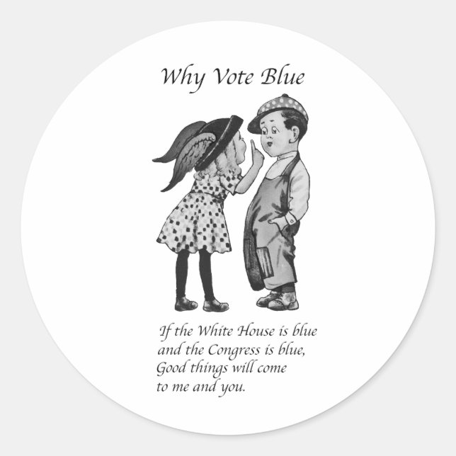 Why Vote Totally Blue in 2028 Classic Round Sticker (Front)