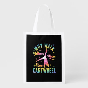 Why Walk When You Can Cartwheel Grocery Bag