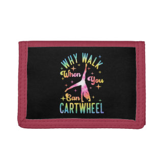 Why Walk When You Can Cartwheel Trifold Wallet
