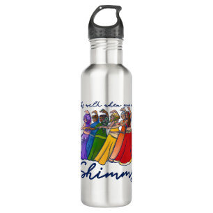 Why walk when you can shimmy belly dancers stainless steel water bottle
