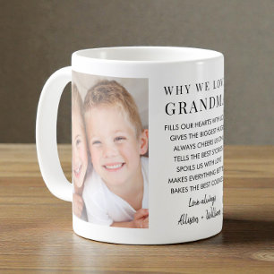 Why We Love Grandma Photo Coffee Mug