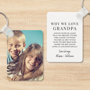 Why We Love Grandpa Photo Keychain