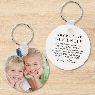 Why We Love Our Uncle Photo Keychain