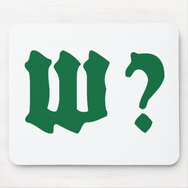 why where when who mouse pad (Front)