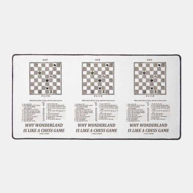 Why Wonderland Is Like A Chess Game (Preface) Desk Mat (Front)