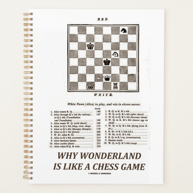 Why Wonderland Is Like A Chess Game (Preface) Planner (Front)