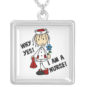 Why Yes I am a Nurse Silver Plated Necklace