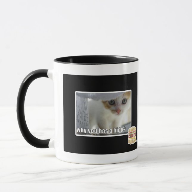Why you has a hide? mug (Left)