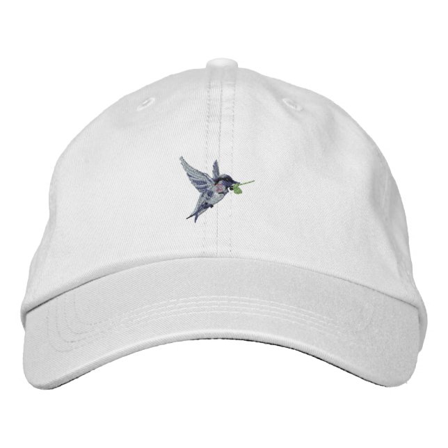 WhyBother? Humming Bird Embroidered Baseball Cap (Front)