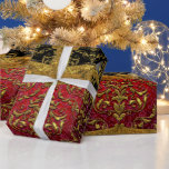 Whyburghs Damask Baroque Elegant    Wrapping Paper<br><div class="desc">It's the art of presentation when it comes to gift wrapping this season! Here is a beautiful Baroque inspired wrapping paper for your Christmas Holidays. Sure to WOW everyone on your gift list. Wrap them up in luxury and chic Rococo damask style. So pretty! See more romantic gift wrap in...</div>